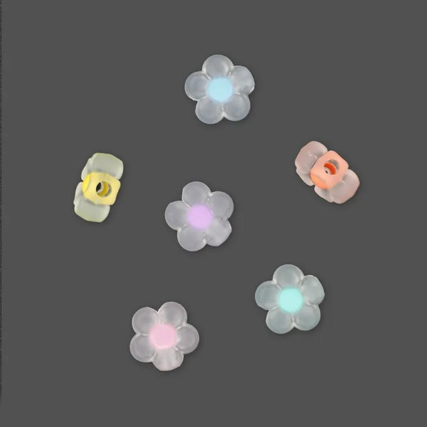 Frosted Flower Shape Beads